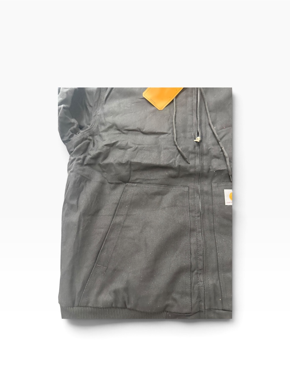 NWT Carhartt Black Hooded Zip Front Loose Fit Jacket - Picture 5 of 6
